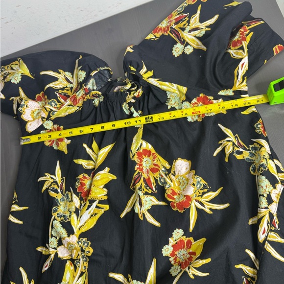 Free People Jodie Floral Tunic Dress Black print - Picture 9 of 10